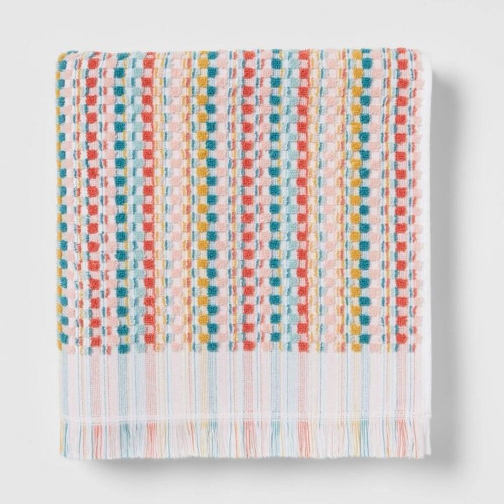 Opalhouse Multi-Striped Sonoma towels set x2 large bath towels boho colorful